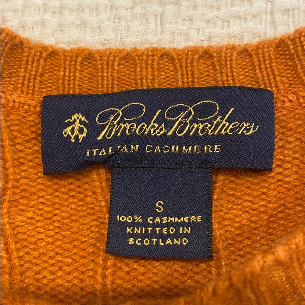 Brooks Brothers Cable Knit Sweater - Burnt Orange - Picture 2 of 6